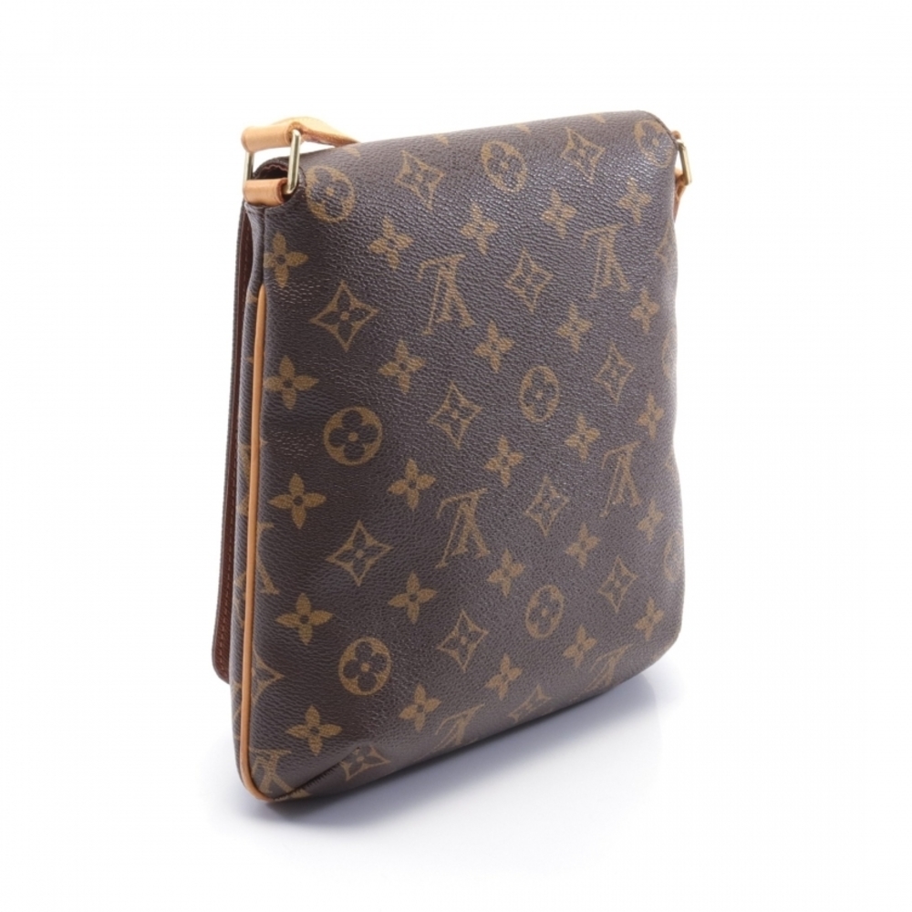 Louis Vuitton Musette Salsa Short Monogram Shoulder Bag Brown